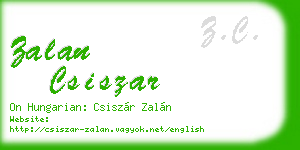 zalan csiszar business card